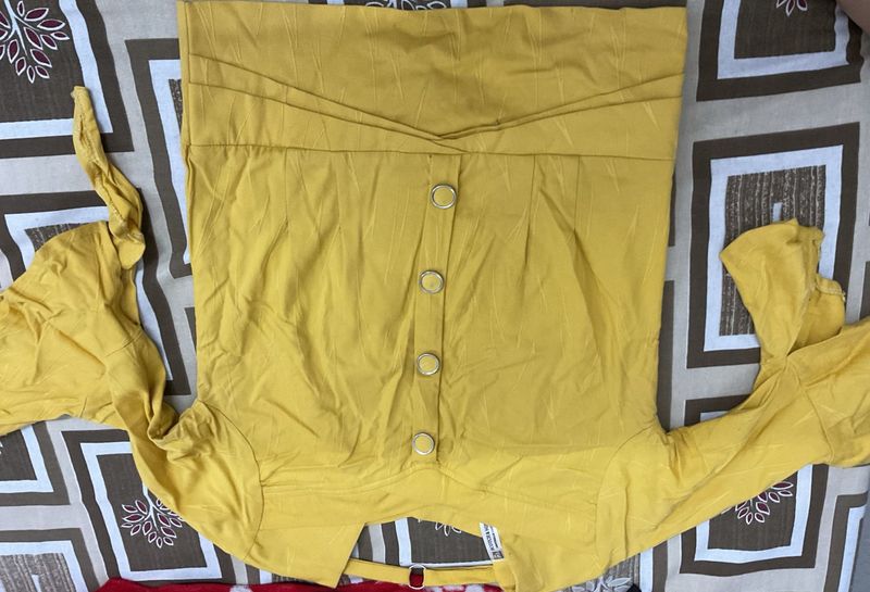 Yellow Button Work Top