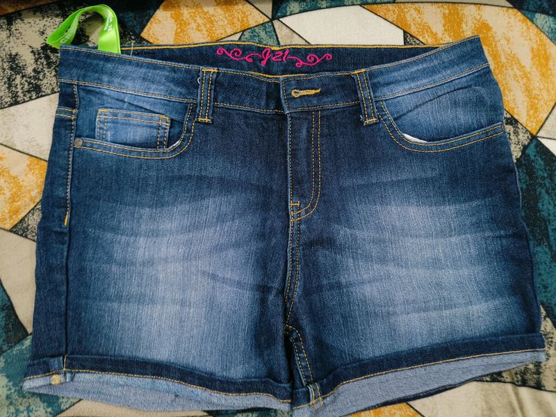 Dark Blue Denim Short
