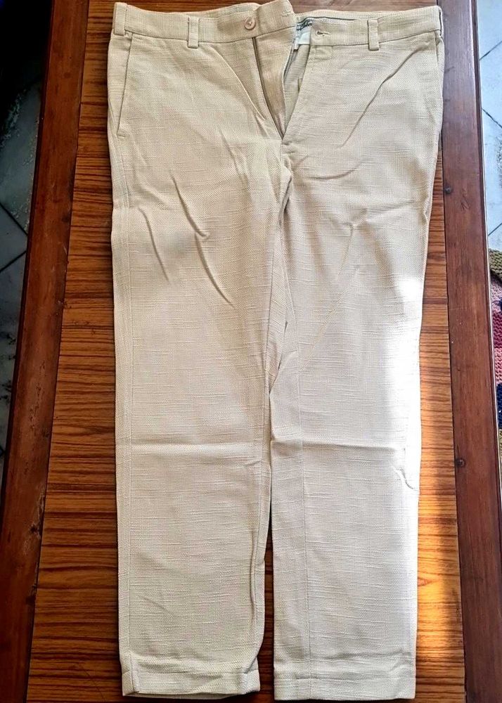 Men&#39;s Beige Straight Pants