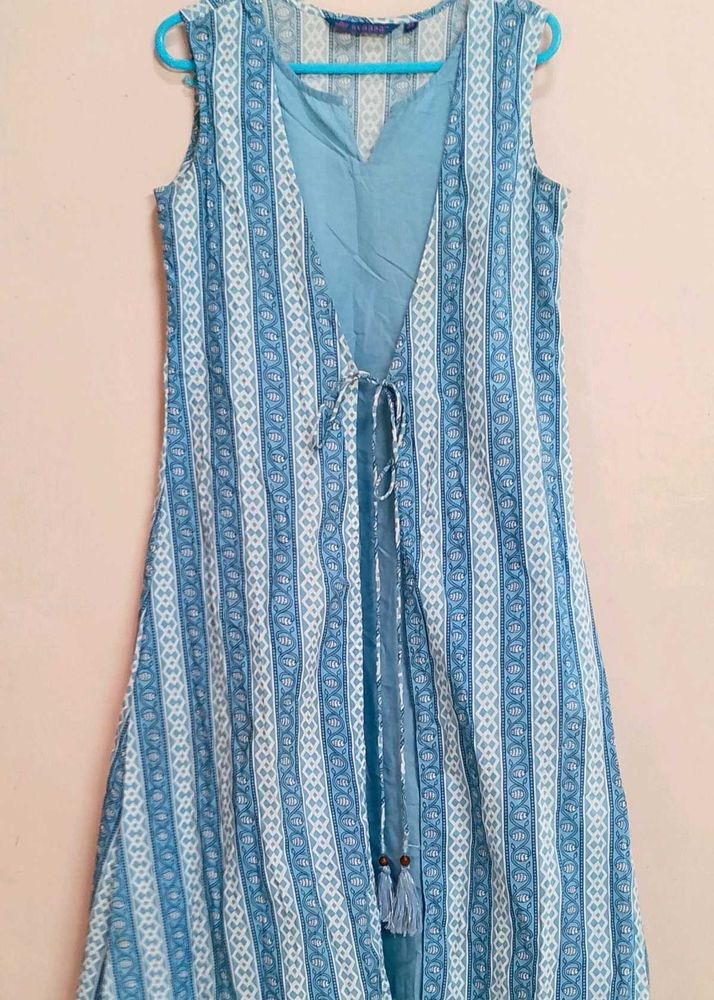 Blue Wrap Kurta