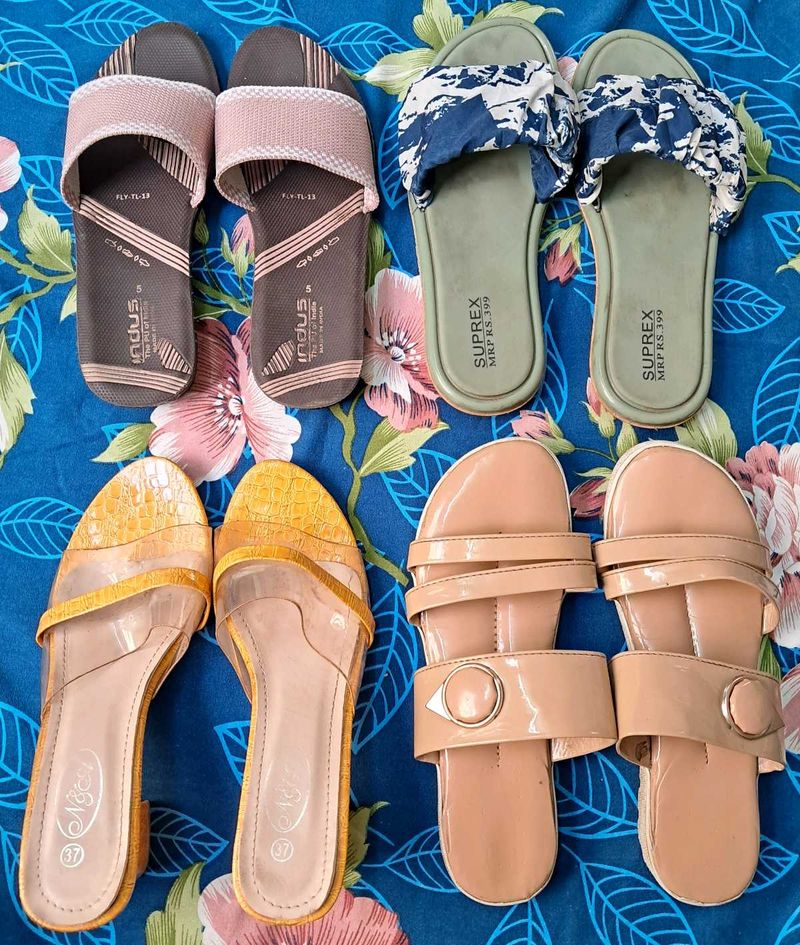4 Pairs: Ladies&#39; Slides Bundle
