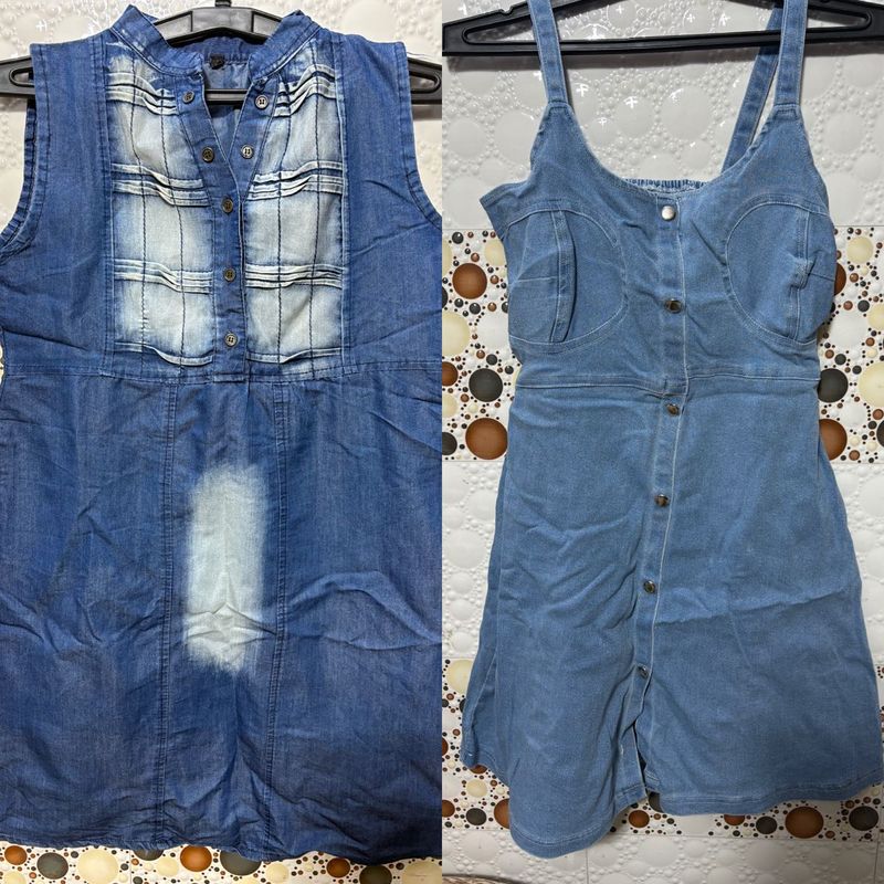 Denim middi +combo offer with free bies