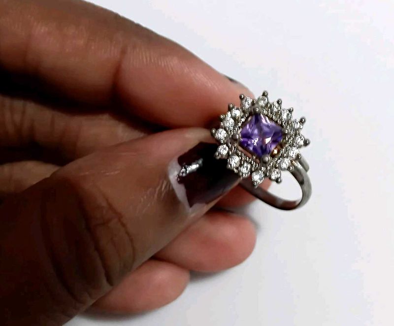 Royal💜 Purple Diamond Ring💎😃