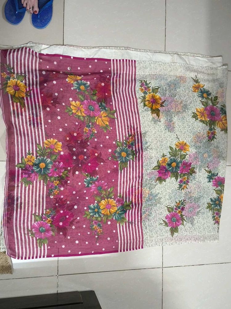 Floral Print Saree