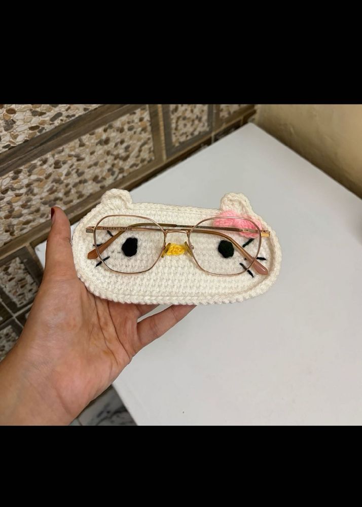 Hello Kitty Crochet Glasses Case