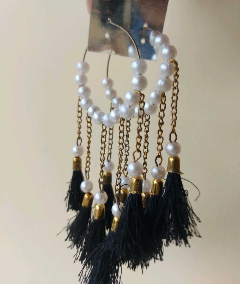 Pearl Tassel Earrings