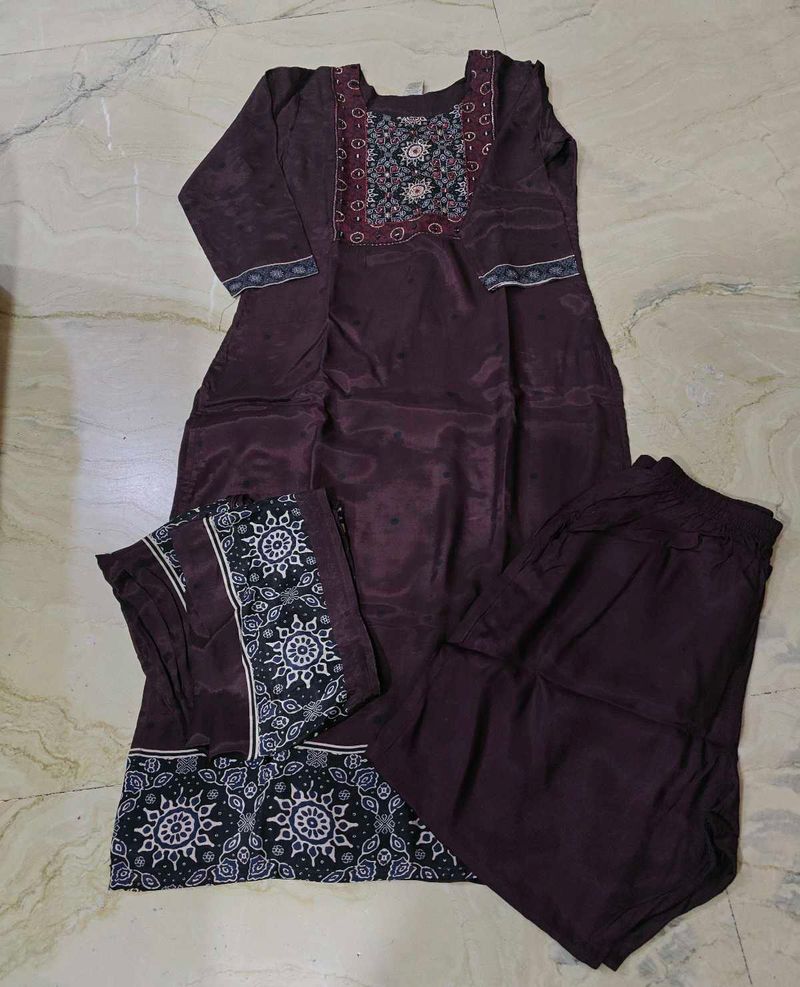 Kurta Gajji Silk With Pant N Dupatta