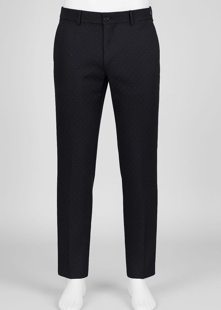 Van Heusen Black Slim-Fit Formal Trousers