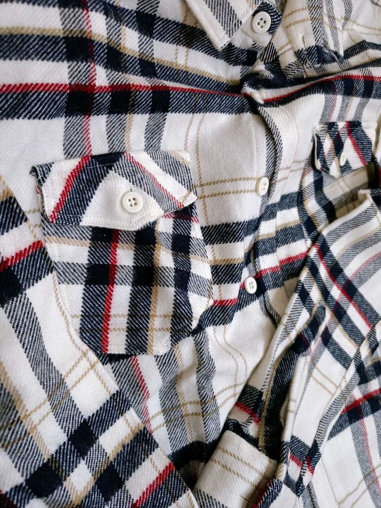 Plaid Flannel Woolen Shirt