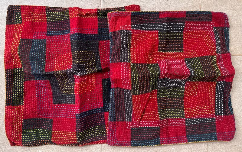 Patchwork Kantha cushion Covers