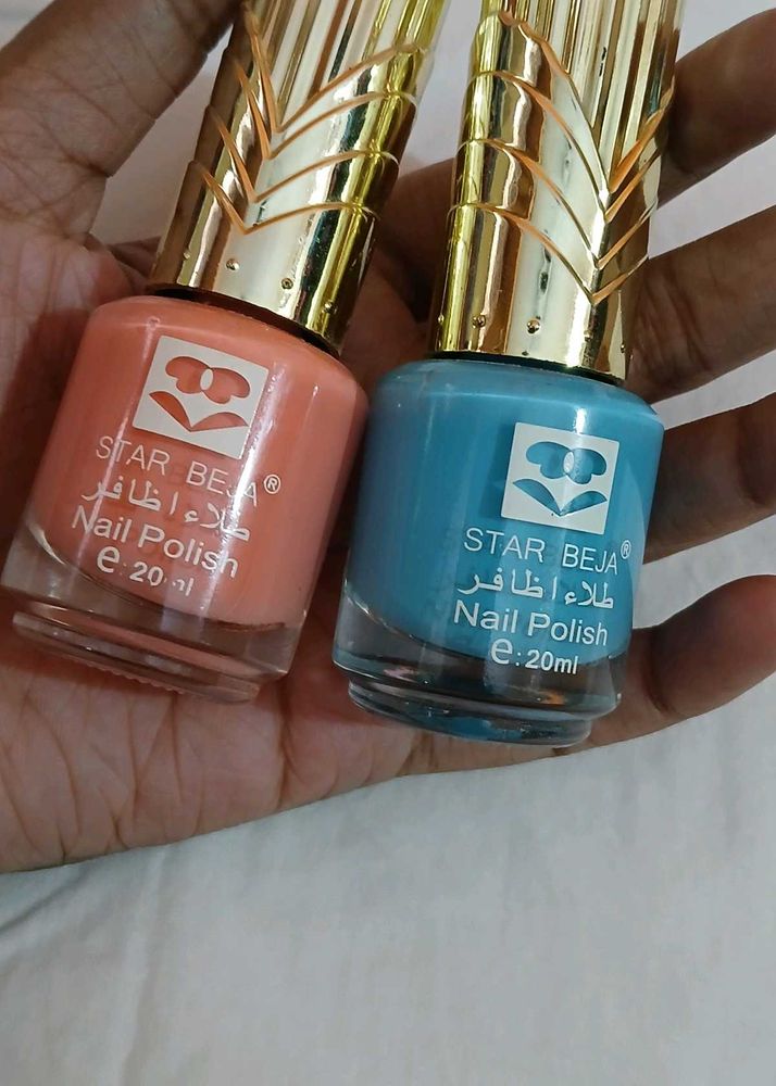 Star Beja Nail Polish ( Peach &amp; Sky Blue )