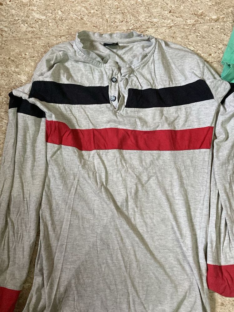 Striped Long Sleeve Henley