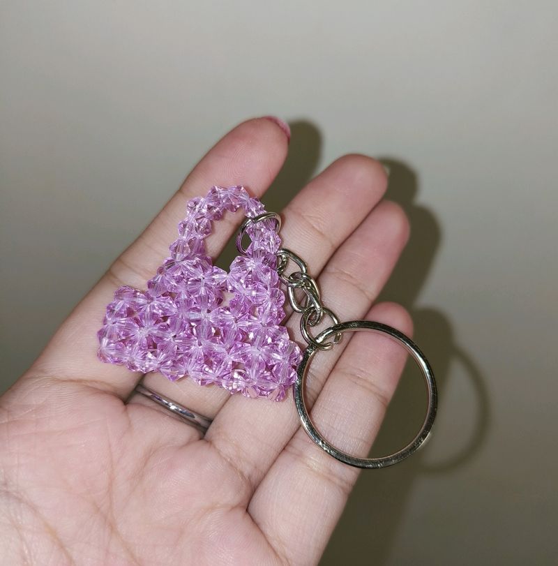 Beaded Mini Purse Keychain