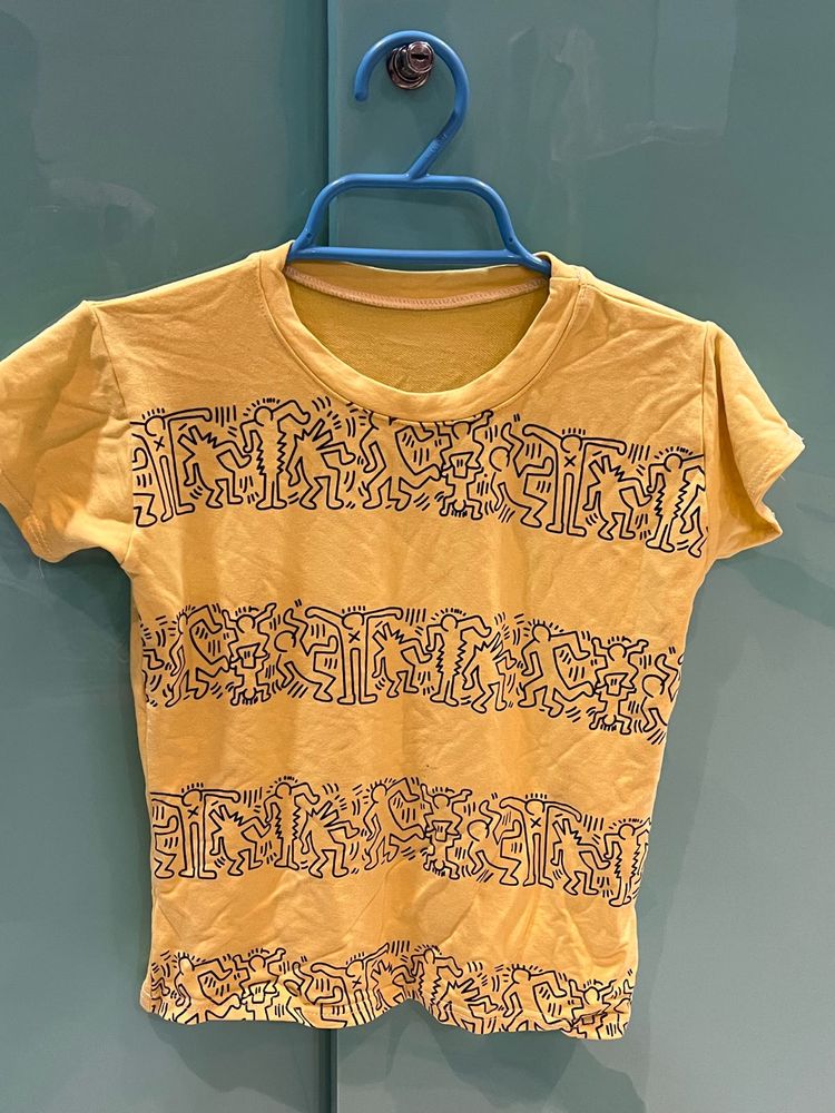 Funky Yellow Graphic Tee