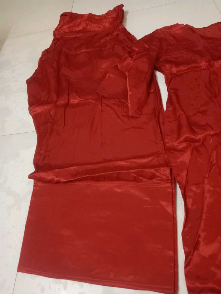 Red farshi Salwar Suit without dupatta