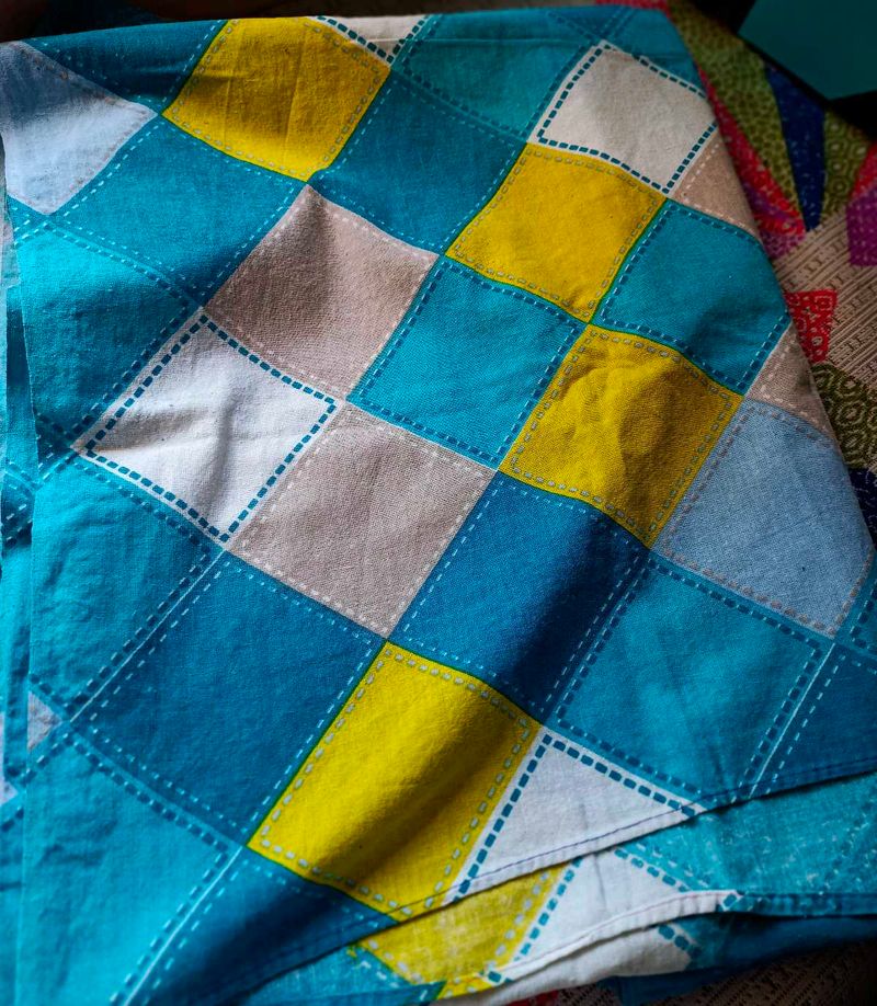 Diamond Pattern Bedsheet (used)