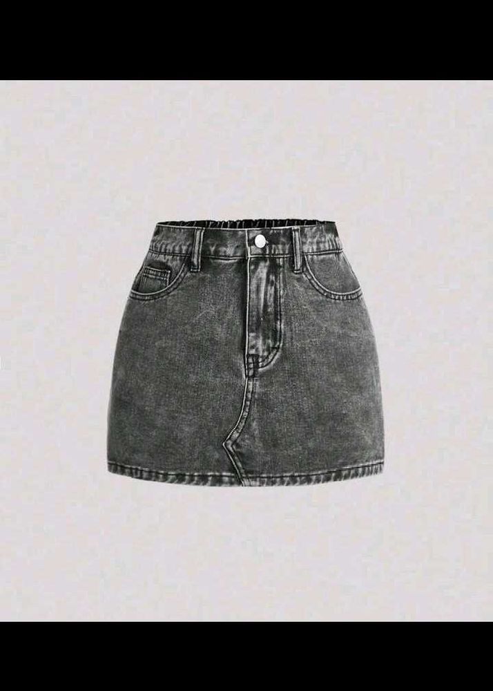 ALERT🚀New WithoutTag CharcoalGrey Mini Denim Skir