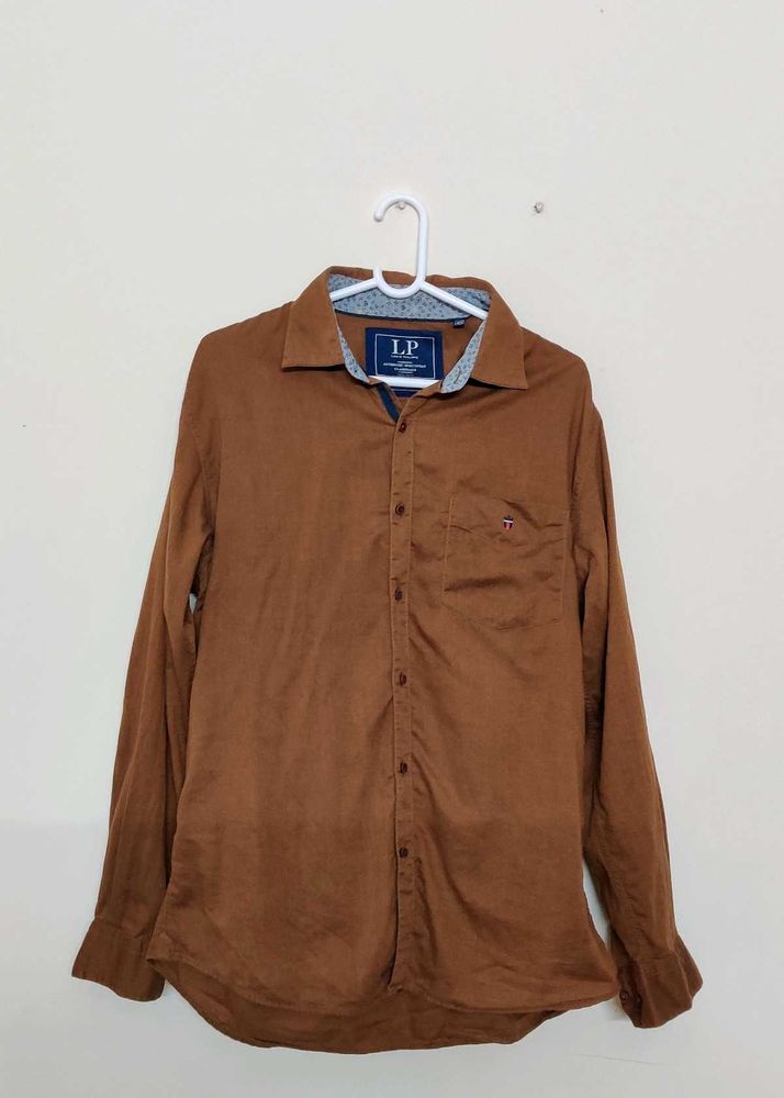Louis Phillipe Brown Casual Shirt