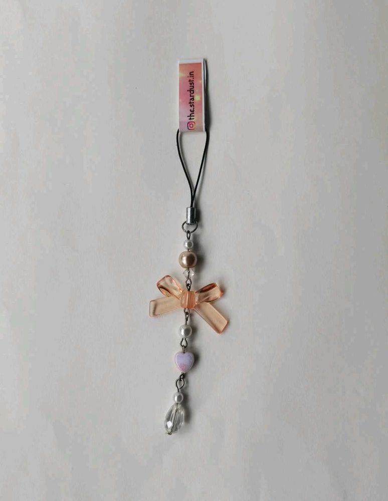 Giveaway Orange Coquette Bow Phone Charm