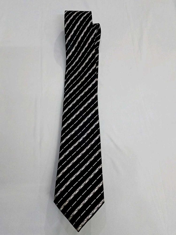 Striped Black Tie