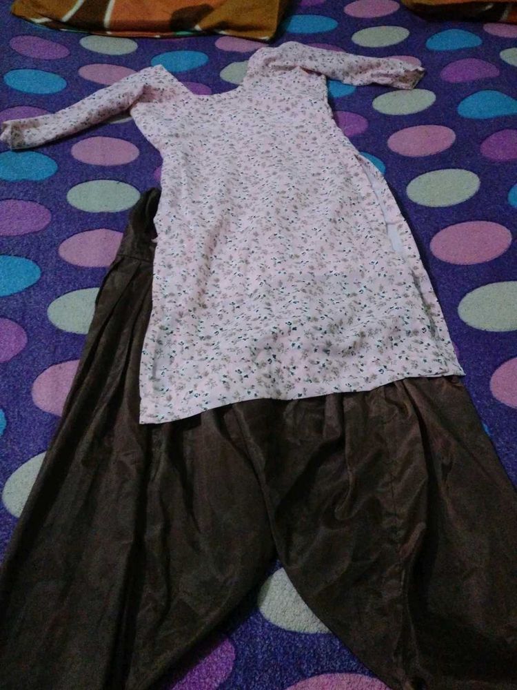 Floral Print Kurta with Salwar