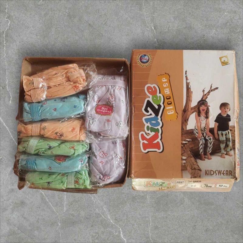 Set Of 8 Cotton Bloomers For Kids