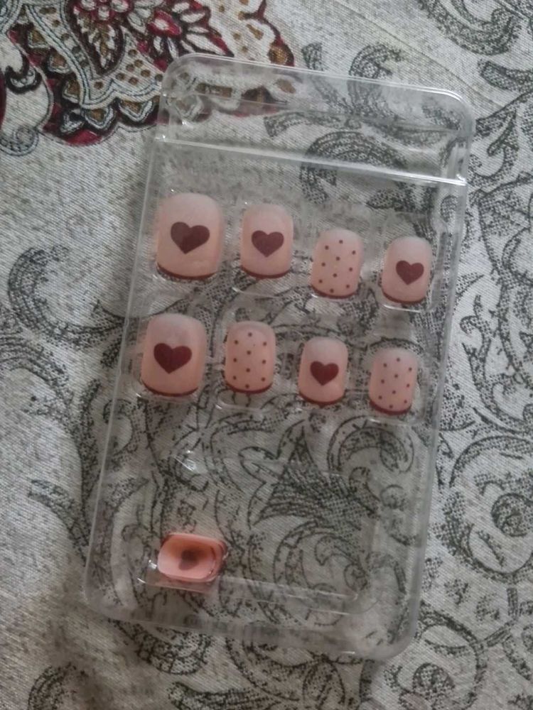 Heart &amp; Polka Dot Press-On Nails