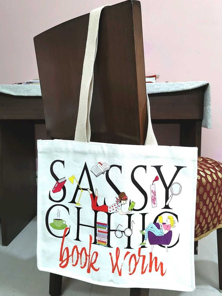 Sassy Chic Bookworm Tote Bag