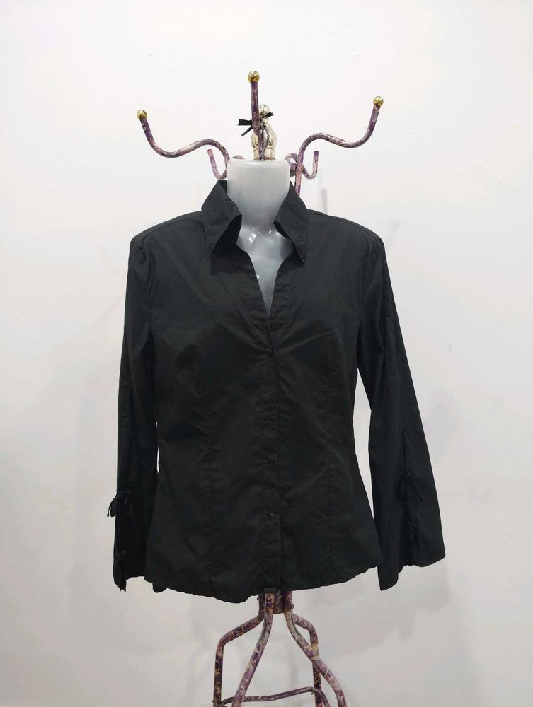 MNG Black Button Down Shirt