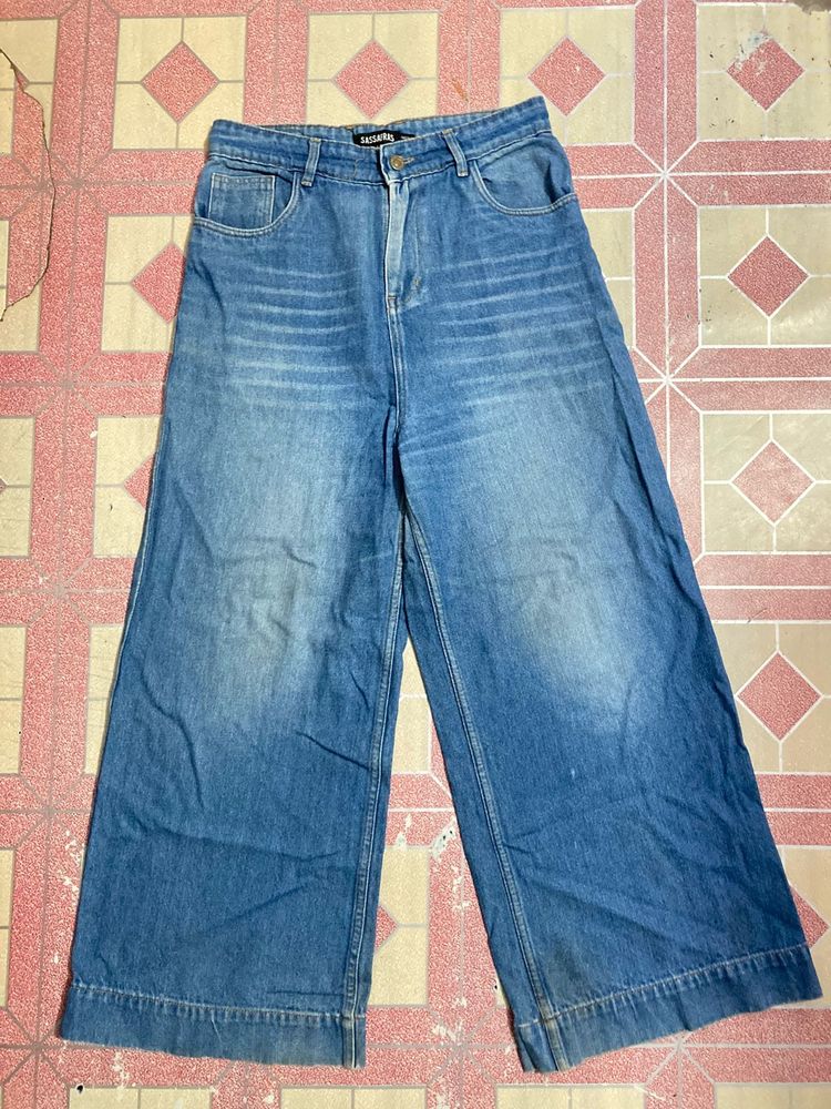 Wide Leg Denim Jeans