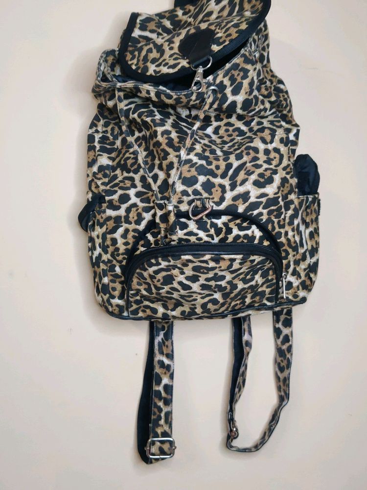 Leopard Print Canvas Bag