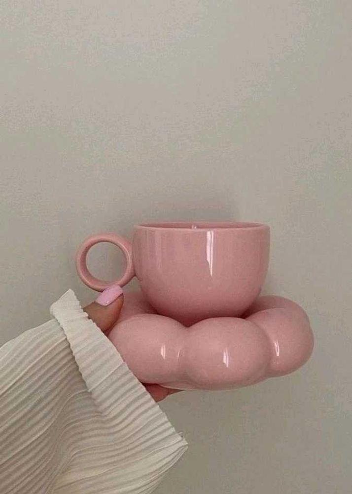 Pink Ceramic Cloud Mug