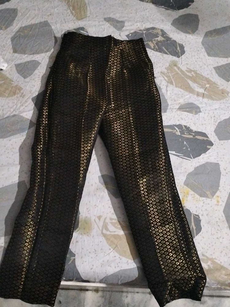 Gold Patterned Pants
