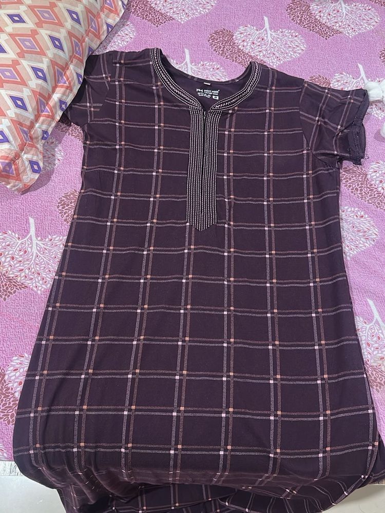 Purple Plaid Nightgown