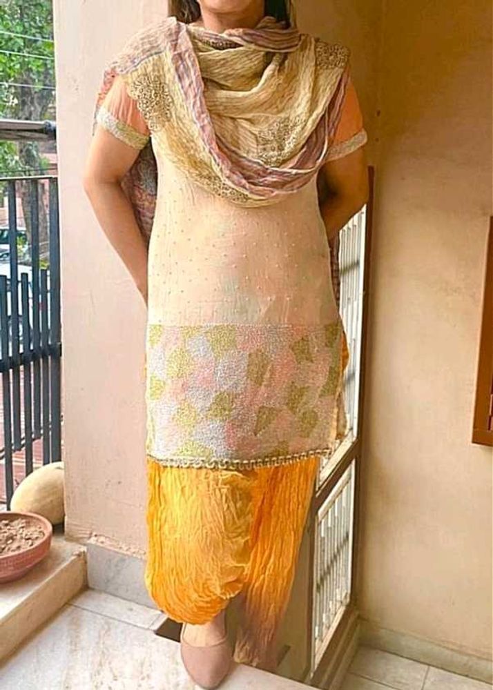 Heavily Beaded Kurta With Salwar