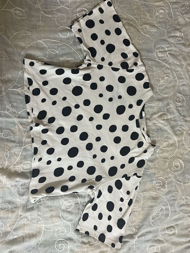 Oversized Polka Dot T Shirt