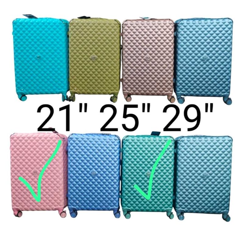Stylish Diamond Pattern Luggage Set
