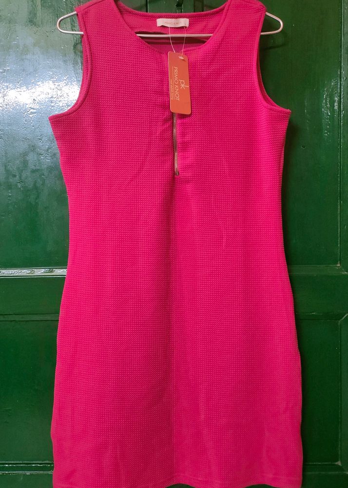 Primo Knot Fuchsia Pink Bodycon Dress