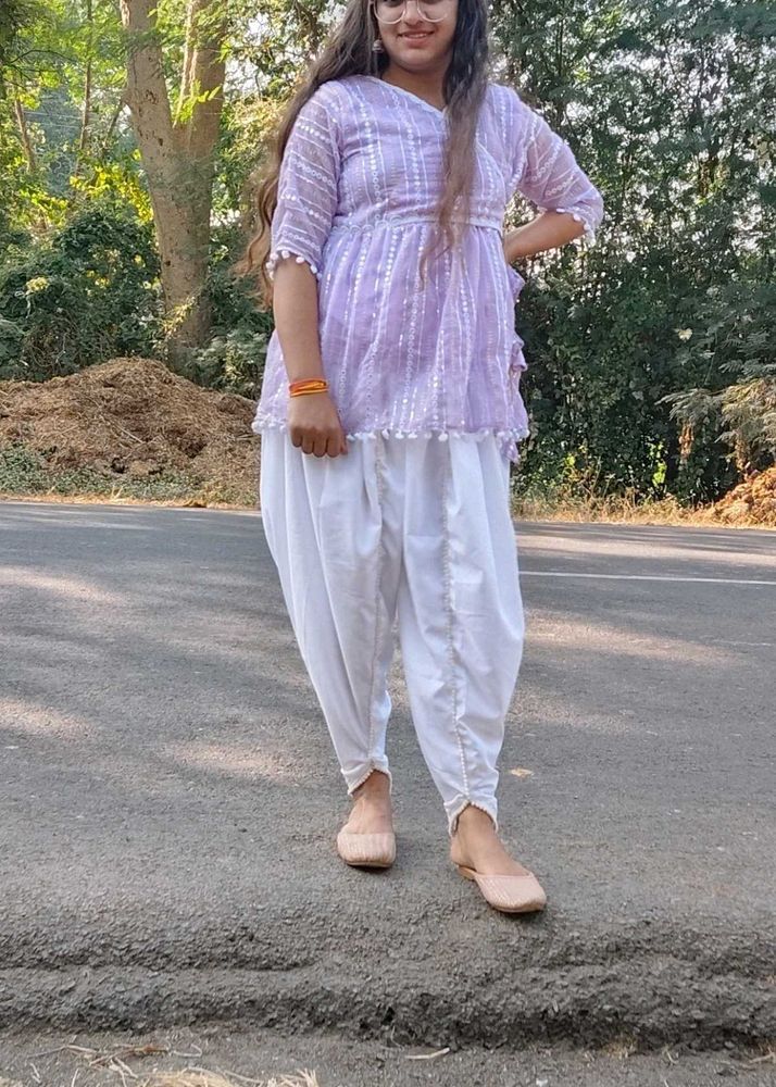 New One Purple 💜 &amp; White 🤍 Dress 👗
