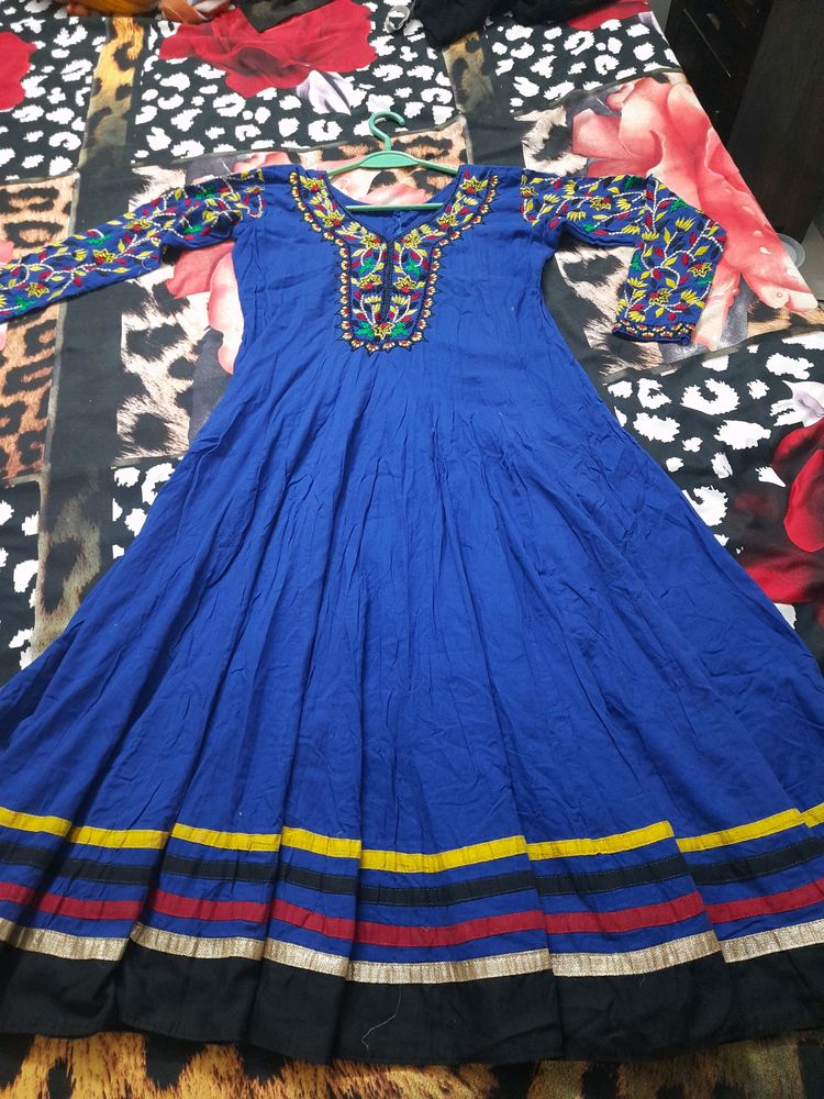 Kashmiri Embroidery Anarkali Kurti Dress Frock
