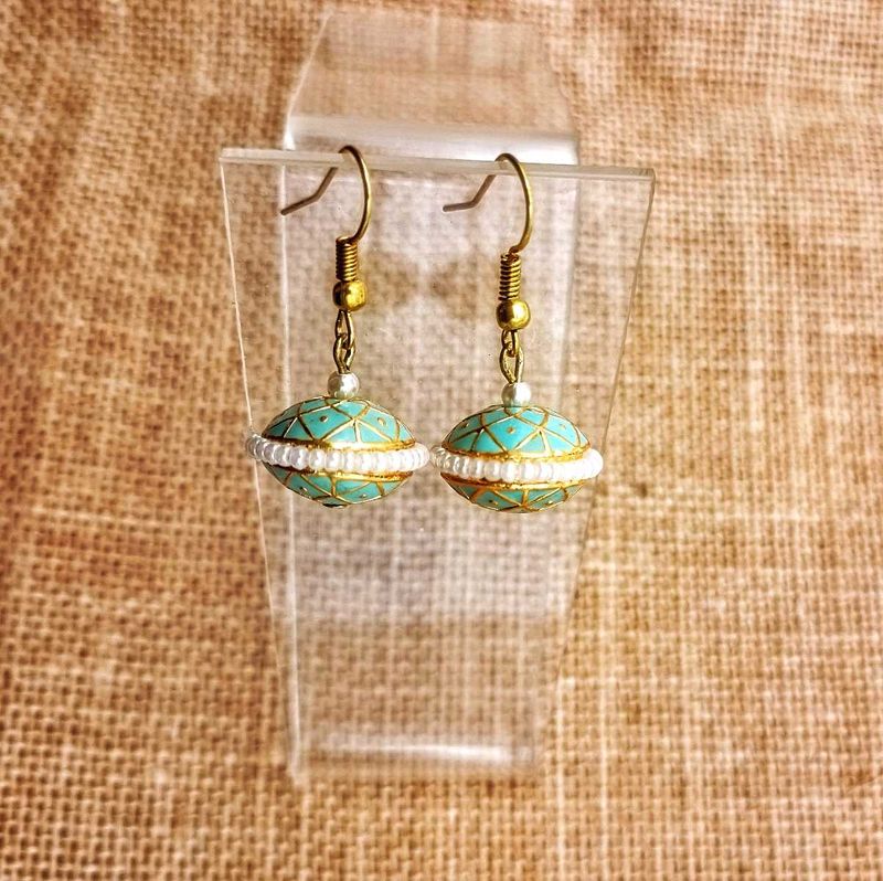 Turquoise Beaded Drop Earrings