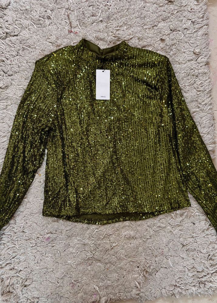 MANGO New Sequin Top
