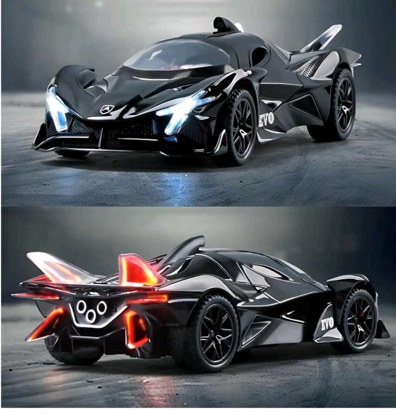 Sleek Black EVO Racing Car