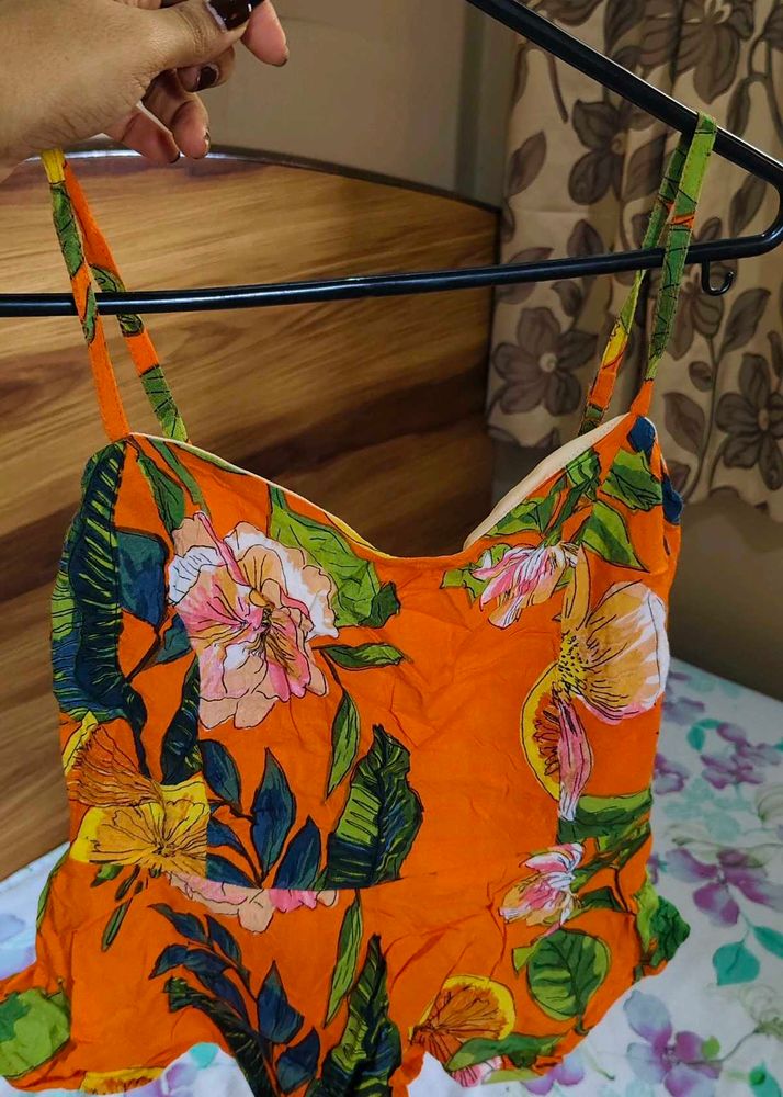 Vibrant Floral Crop Top
