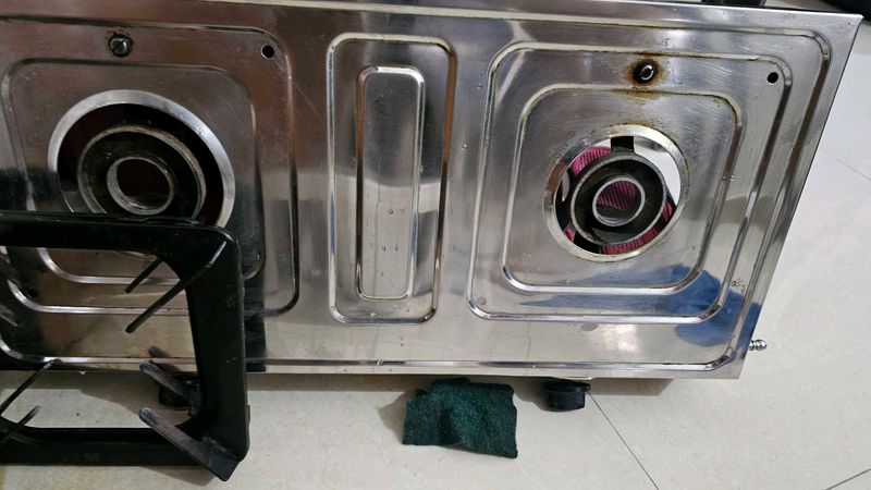 Gas Stove 2 Burner Steel Bajaj