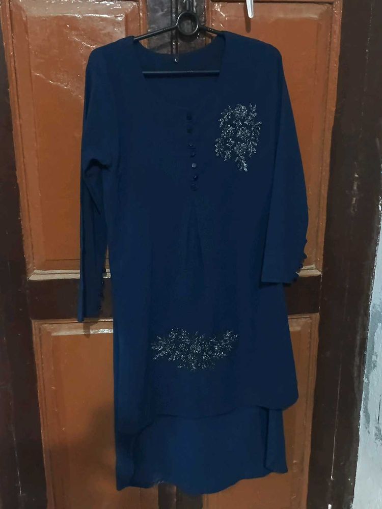 Elegant Navy Blue Kurti