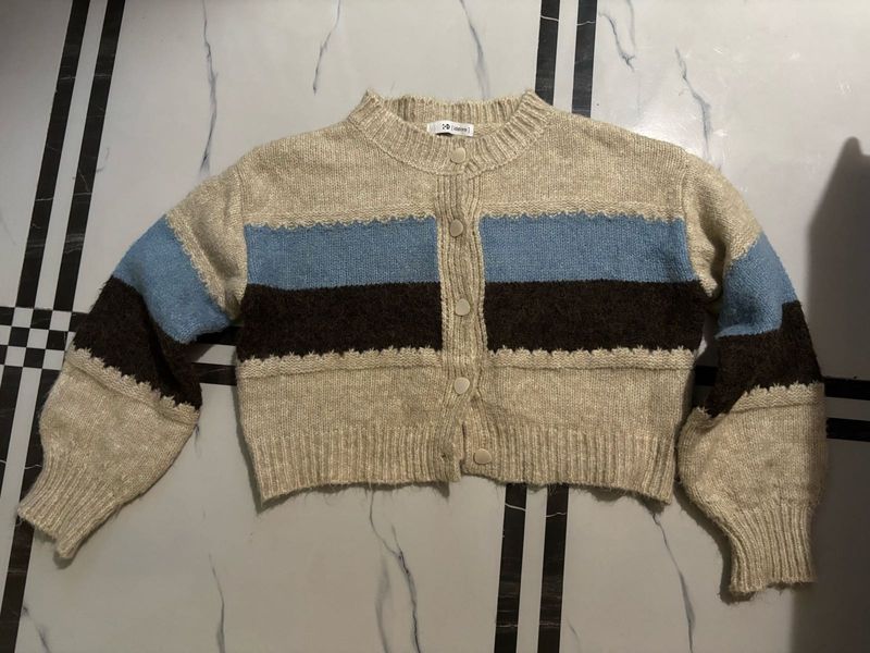 new Striped Knit Cardigan