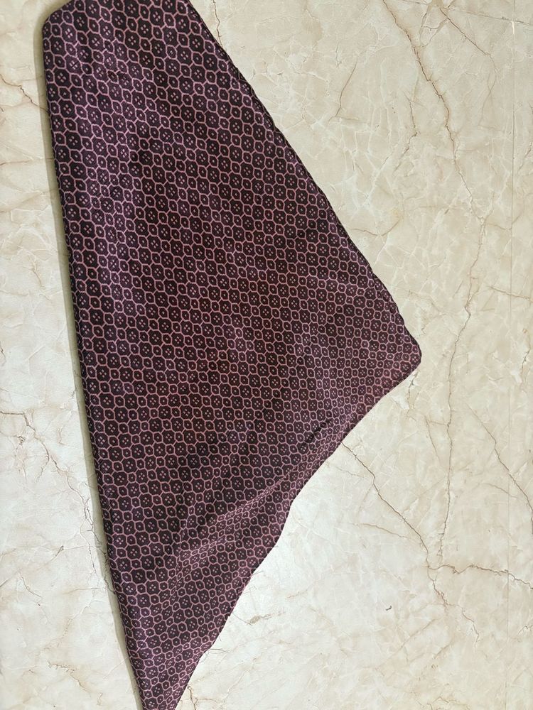 Elegant Purple Printed  material for making scrunc