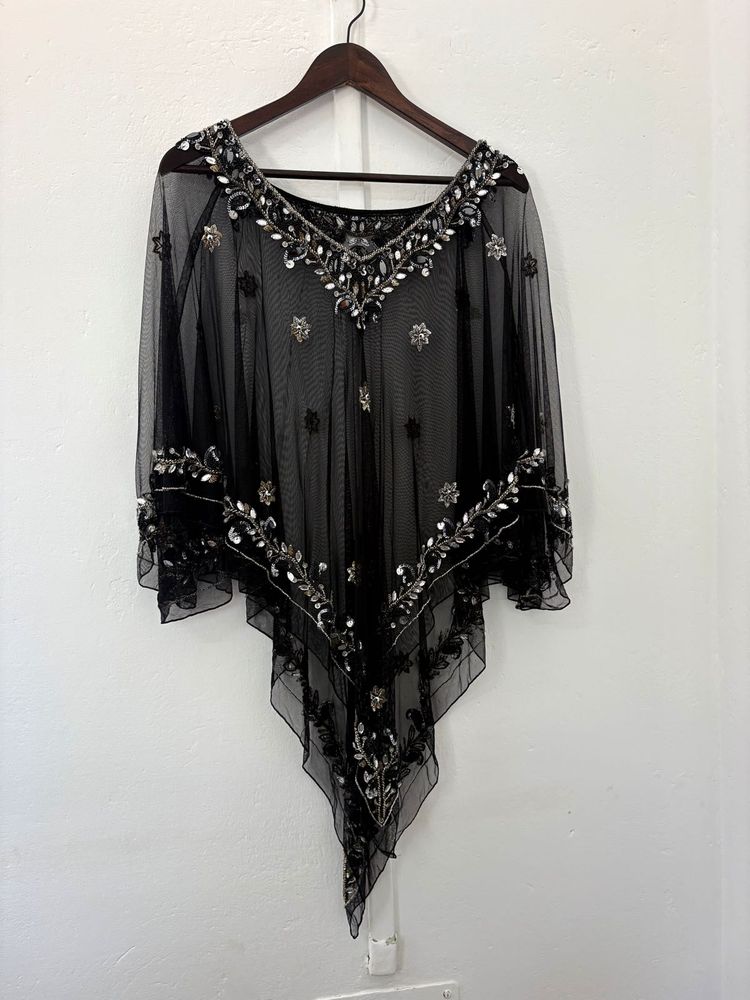 Designer Beaded Poncho