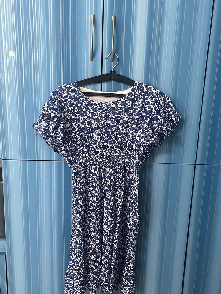 Beach Floral Print  Dress-L Size